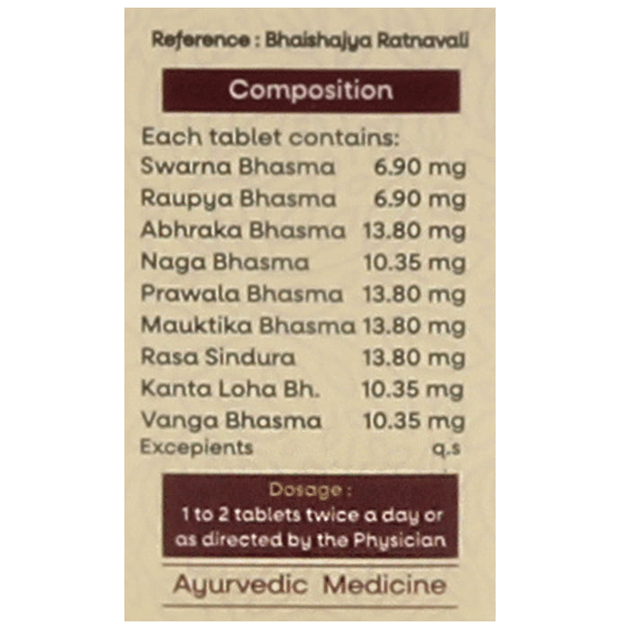 Amrita Vasant Kusumakar Ras Tablet