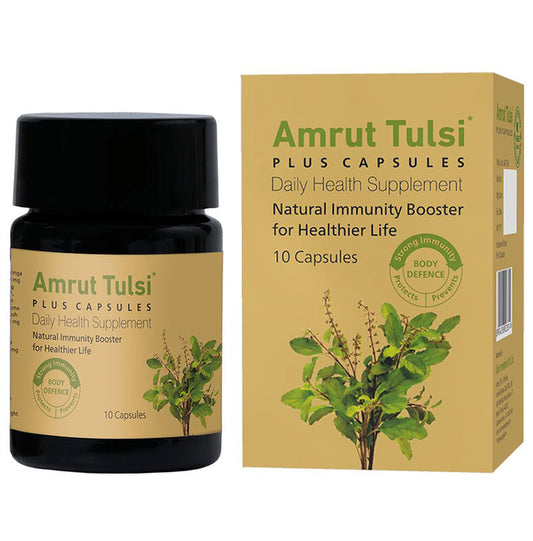 Amrut Tulsi Plus Capsule (10 Each) - Classic Derma