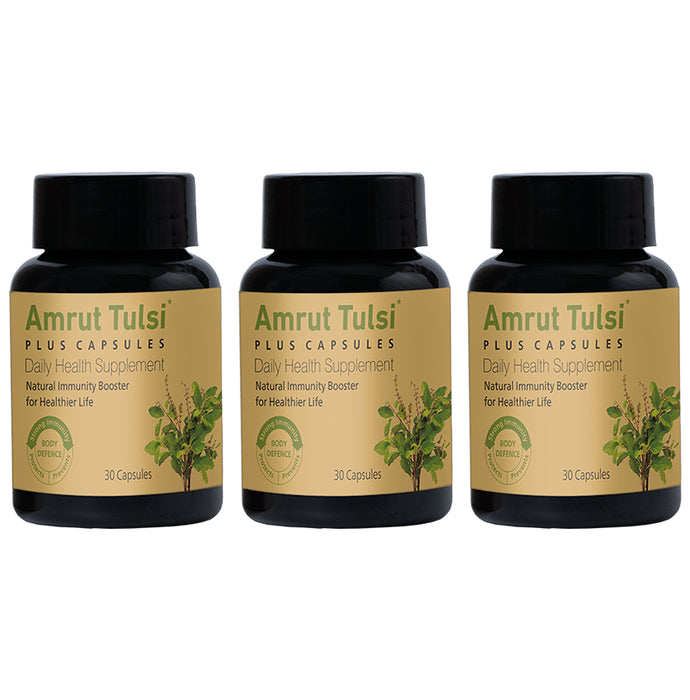 Amrut Tulsi Plus Capsule (30 Each) - Classic Derma