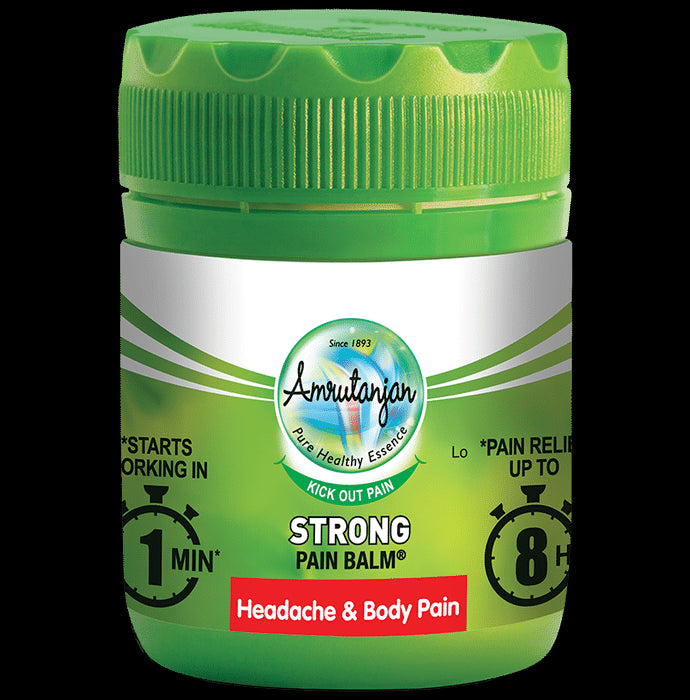 Amrutanjan Strong Pain Balm for Headache & Body Pain - Classic Derma