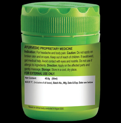 Amrutanjan Strong Pain Balm for Headache & Body Pain