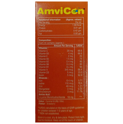Amvicon Oral Drops Strawberry