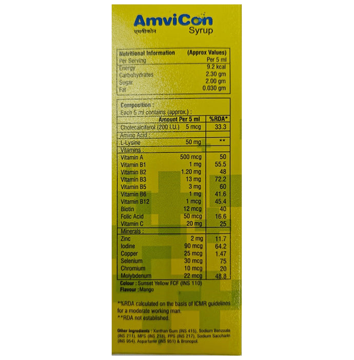 Amvicon Syrup Mango