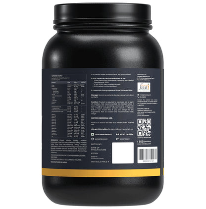 Nutrabay Gold Tri-Blend Whey Protein for Muscle Recovery & Immunity | No Added Sugar | Flavour Strawberry Milkshake
