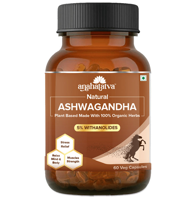 Anahatatva Natural Ashwagandha Veg Capsule - Classic Derma