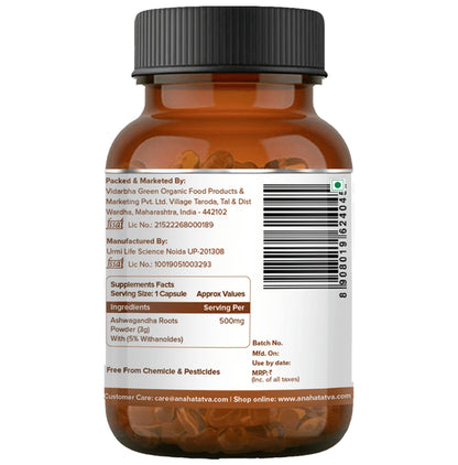 Anahatatva Natural Ashwagandha Veg Capsule