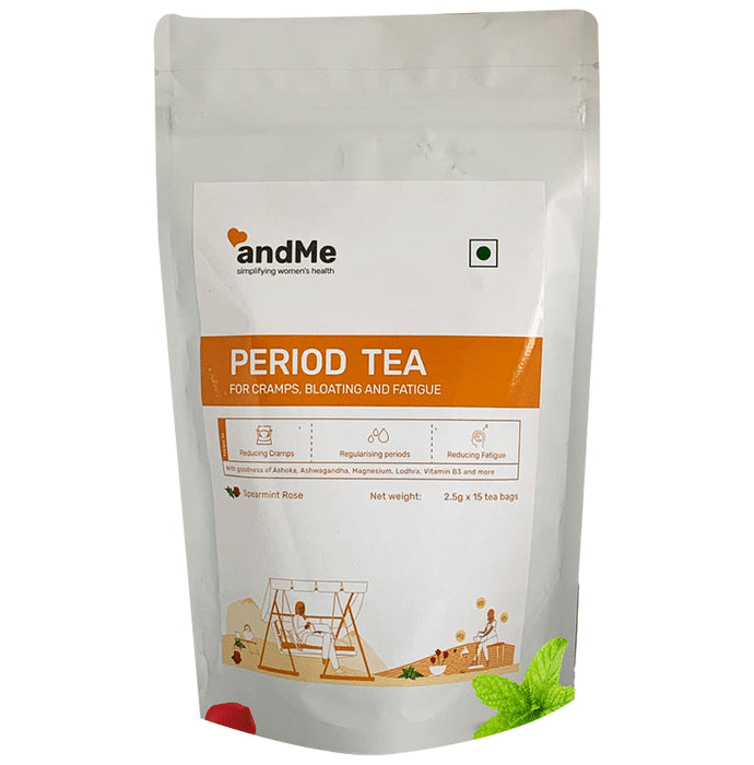 Andme Period Tea Bag (2.5gm Each) Spearmint Rose - Classic Derma