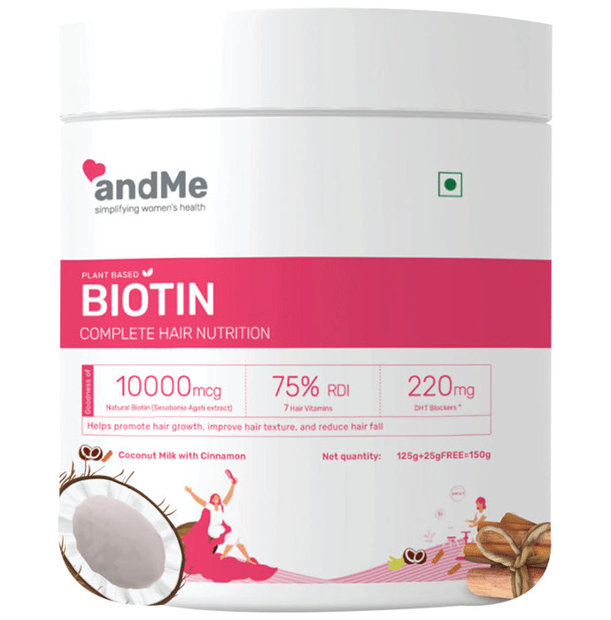 Andme Plant Based Biotin Powder Coconut Milk with Cinnamon - Classic Derma