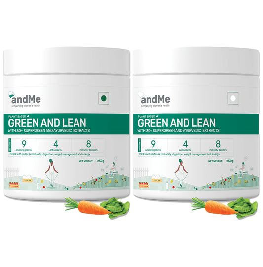 Andme Plant Based Green & Lean Powder (250gm Each) - Classic Derma