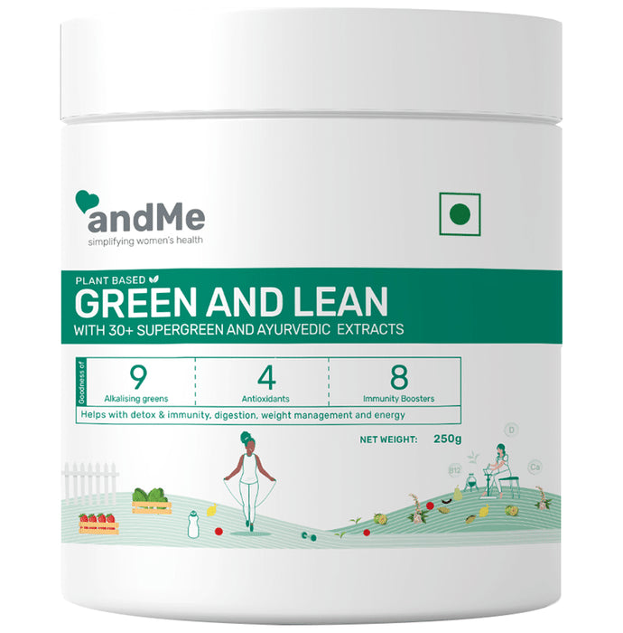 Andme Plant Based Green and Lean Powder (250gm Each) - Classic Derma