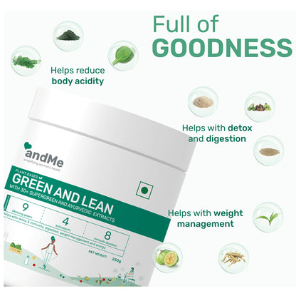 Andme Plant Based Green and Lean Powder (250gm Each)