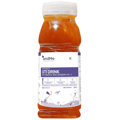 Andme Plant Based UTI Drink (200ml Each) Cranberry - Classic Derma