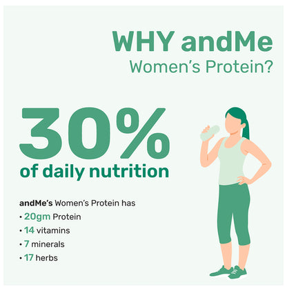 Andme Plant Based Women's Protein Powder Choco Almond