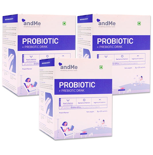 Andme Women Probiotic + Prebiotic Drink 2gm Sachet (25 Each) - Classic Derma