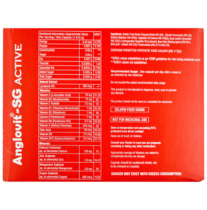 Anglovit Anglovit-SG Active Soft Gelatin Capsule