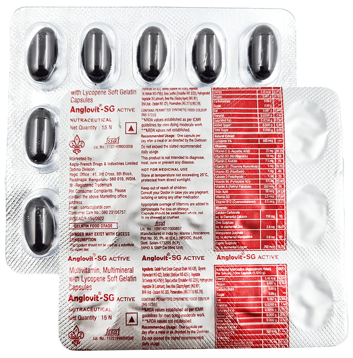 Anglovit Anglovit-SG Active Soft Gelatin Capsule