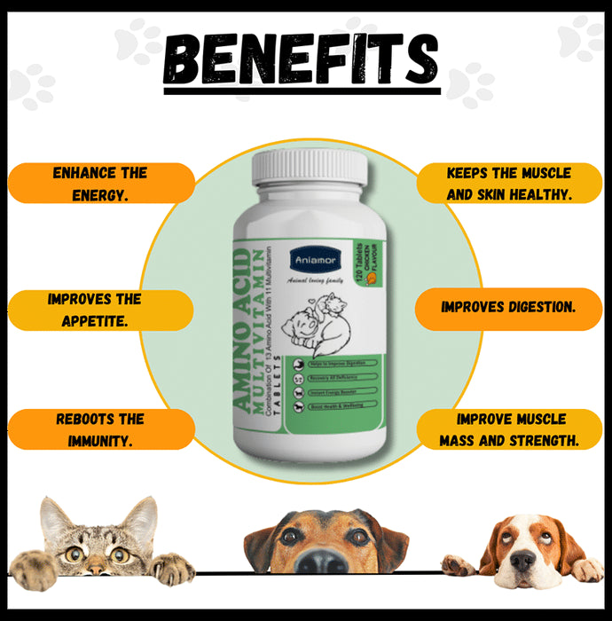 Aniamor Amino Acid Multivitamin Tablet Chicken Flavour