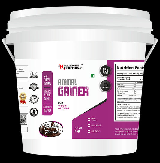 Animal Booster Nutrition Animal Gainer for Weight Growth Powder Chocolate - Classic Derma