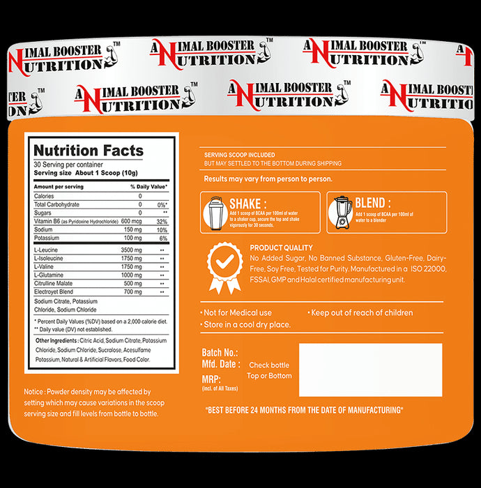 Animal Booster Nutrition BCAA Instanized Powder Watermelon