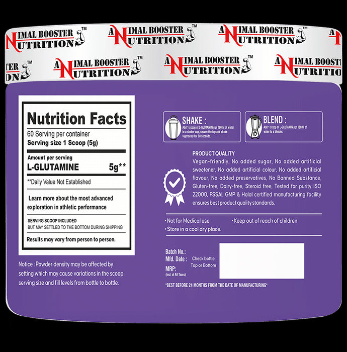 Animal Booster Nutrition Glutamine Powder Unflavored
