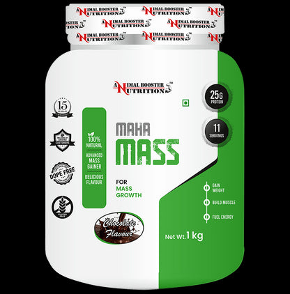 Animal Booster Nutrition Maha Mass for Mass Growth Powder Chocolate - Classic Derma