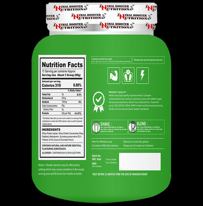 Animal Booster Nutrition Maha Mass for Mass Growth Powder Chocolate