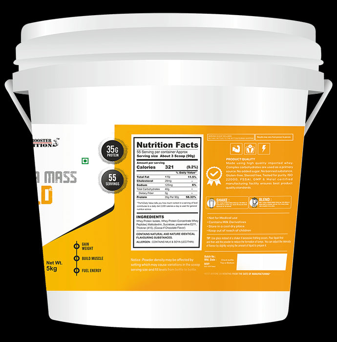 Animal Booster Nutrition Mega Mass Gold for Muscle Growth Powder Chocolate