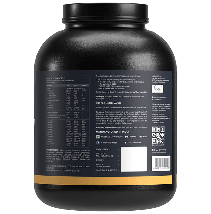 Nutrabay Isolate Whey Protein Powder Mango