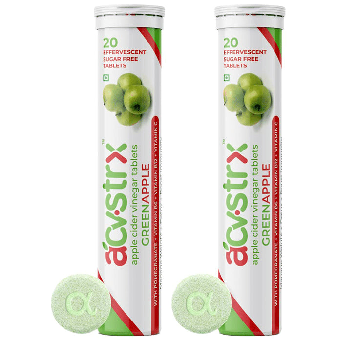 Anisue Healthcare Apple Cider Vinegar Effervescent Tablet (20 Each) Green Apple - Classic Derma