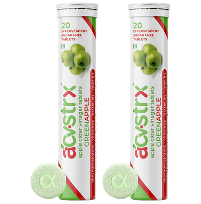 Anisue Healthcare Apple Cider Vinegar Effervescent Tablet (20 Each) Green Apple - Classic Derma