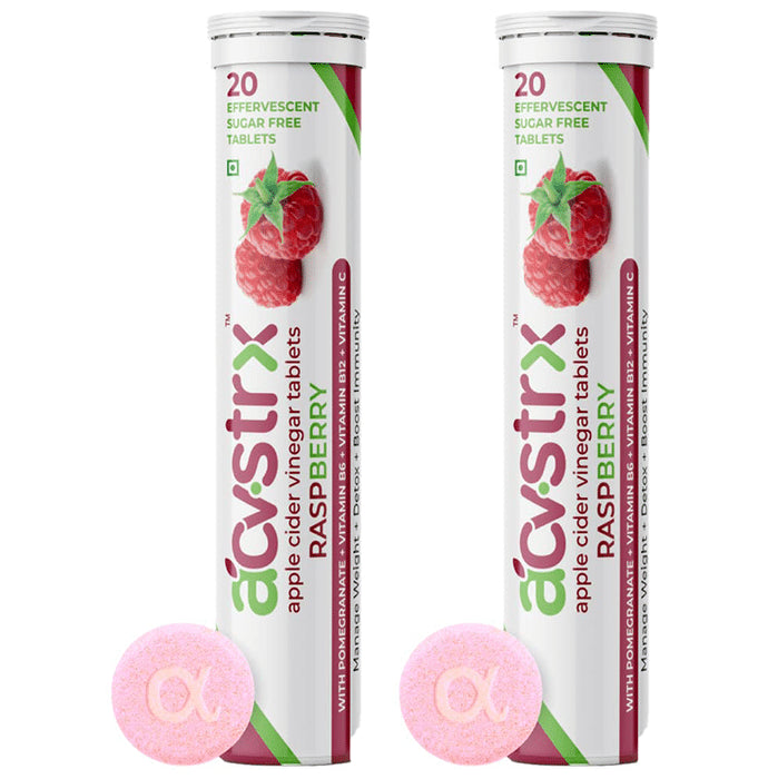 Anisue Healthcare Apple Cider Vinegar Effervescent Tablet (20 Each) Raspberry - Classic Derma