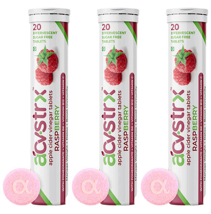 Anisue Healthcare Apple Cider Vinegar Effervescent Tablet (20 Each) Raspberry - Classic Derma