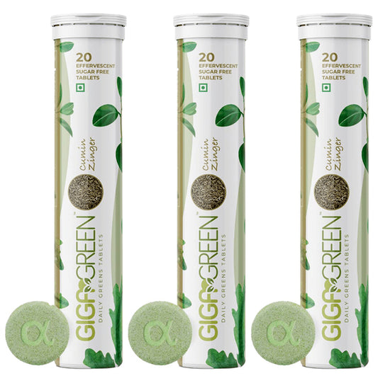 Anisue Healthcare Gigagreen Effervescent Tablet (20 Each) Cumin Zinger - Classic Derma