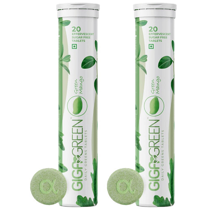 Anisue Healthcare Gigagreen Effervescent Tablet (20 Each) Green Mango - Classic Derma