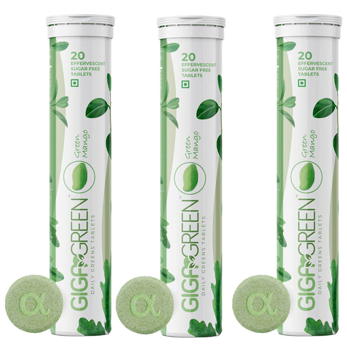 Anisue Healthcare Gigagreen Effervescent Tablet (20 Each) Green Mango - Classic Derma