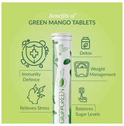 Anisue Healthcare Gigagreen Effervescent Tablet (20 Each) Green Mango