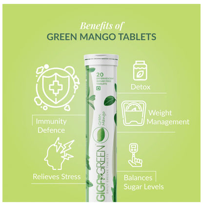 Anisue Healthcare Gigagreen Effervescent Tablet (20 Each) Green Mango
