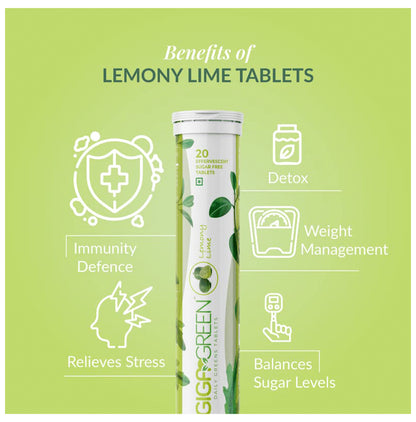 Anisue Healthcare Gigagreen Effervescent Tablet (20 Each) Lemony lime