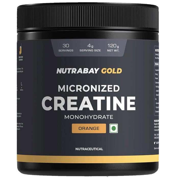 Nutrabay Micronised Creatine Monohydrate Powder Orange - Classic Derma