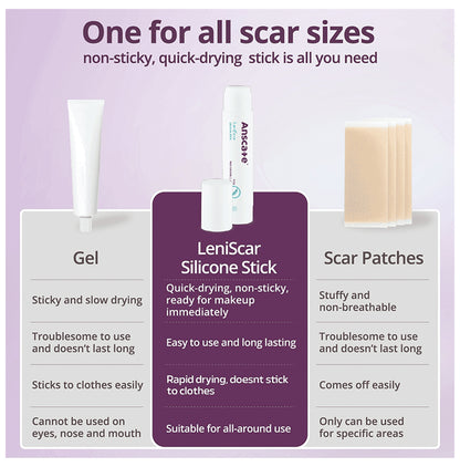 Anscare Leniscar Silicone Stick with Vitamin C & E