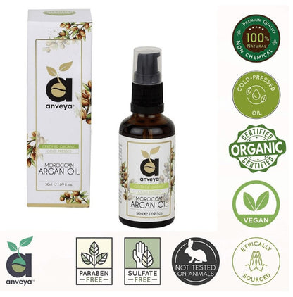 Anveya Cold Pressed Moroccan Argan Oil