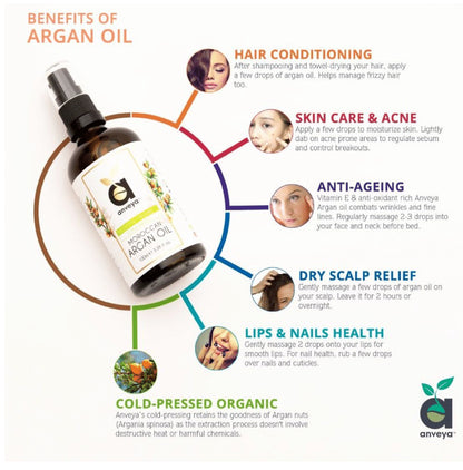 Anveya Moroccan Argan Cold Pressed Oil