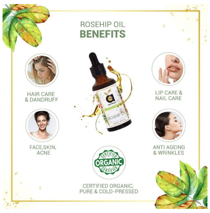 Anveya Rosehip Cold Pressed Oil