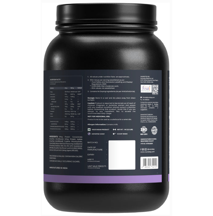 Nutrabay Pro Nitro Build Whey Protein Powder Rich Milk Chocolate