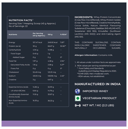 Nutrabay Pro Nitro Build Whey Protein Powder Rich Milk Chocolate