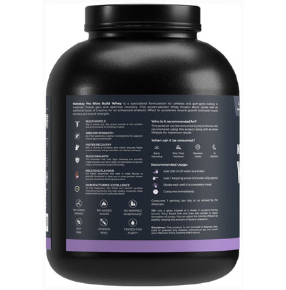 Nutrabay Pro Nitro Build Whey Protein Powder Rich Milk Chocolate