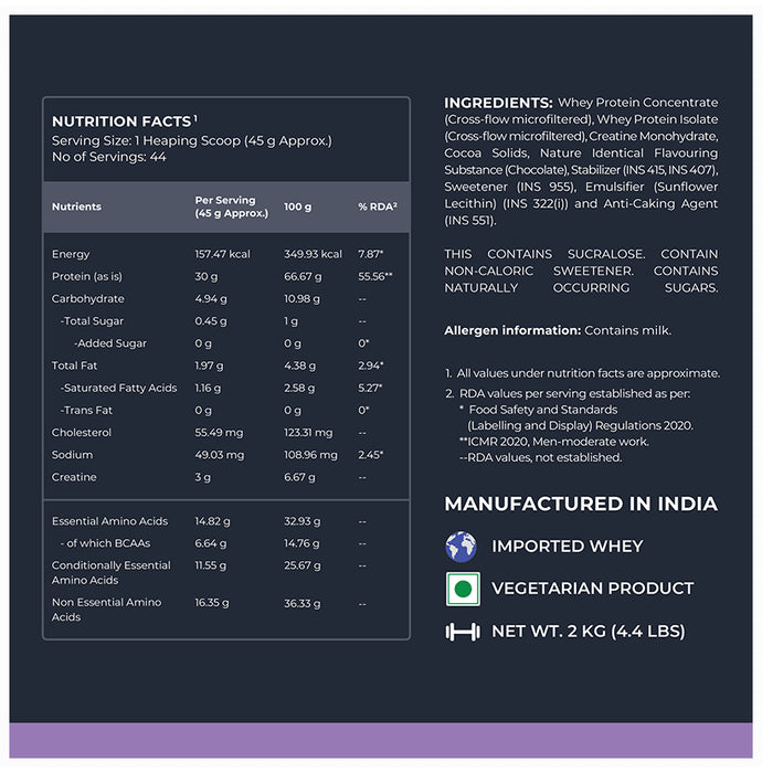 Nutrabay Pro Nitro Build Whey Protein Powder Rich Milk Chocolate