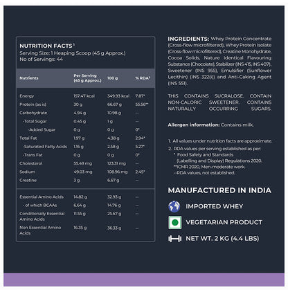 Nutrabay Pro Nitro Build Whey Protein Powder Rich Milk Chocolate