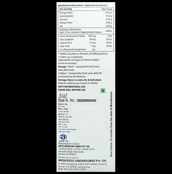 Apco Daily Iron Syrup