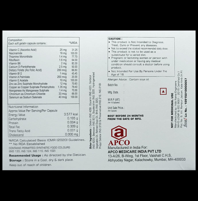 Apco Nutriplex-SG Softgel Capsule